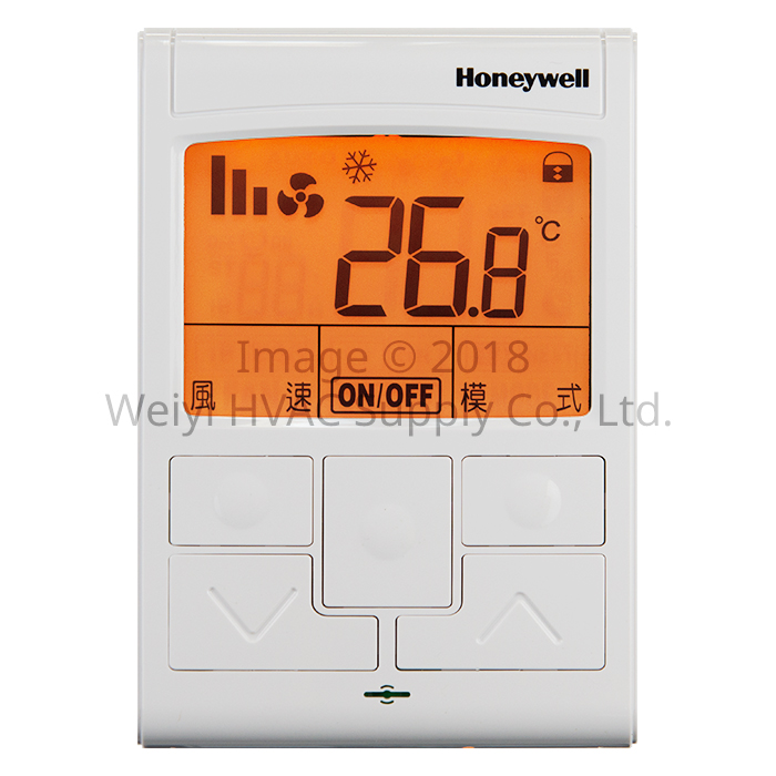 Honeywell LCD顯示 數位式溫度控制器 T6382A Honeywell T6382A/T6382B 2-Pipe LCD Digital Thermostat