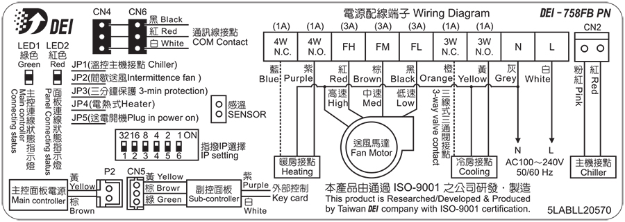 DEI-758FBGN 配線圖
