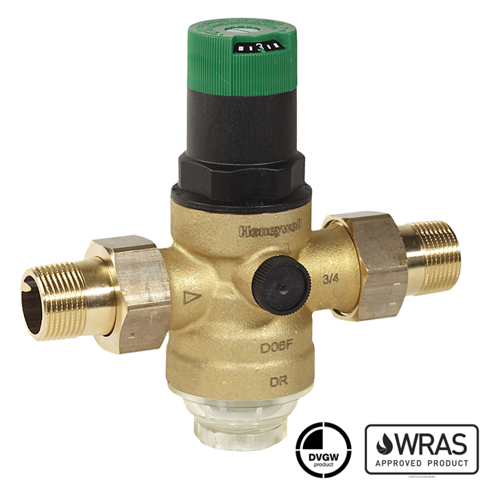 Honeywell Pressure Reducing Valve With Balanced Seat and Set Point Scale D06F