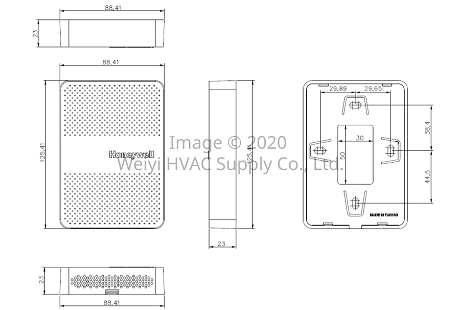 漢威 H7050系列 空氣品質傳送器 Honeywell H7050 IAQ Transmitter H7050B1018